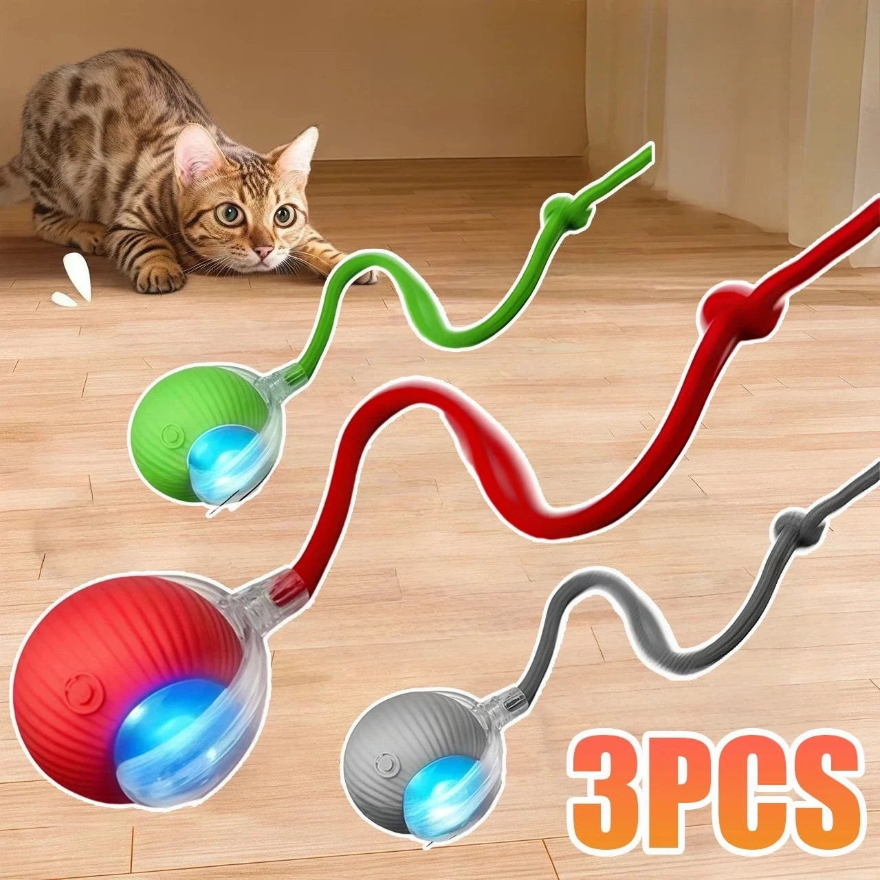 Furzori RollTail rechargeable interactive cat ball