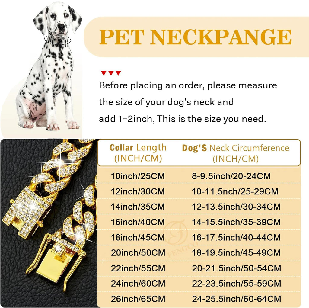 Furzori LuxeLink gold pet chain collar - product detail