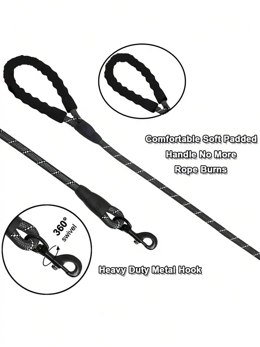 Furzori NightWalk reflective dog leash - product detail