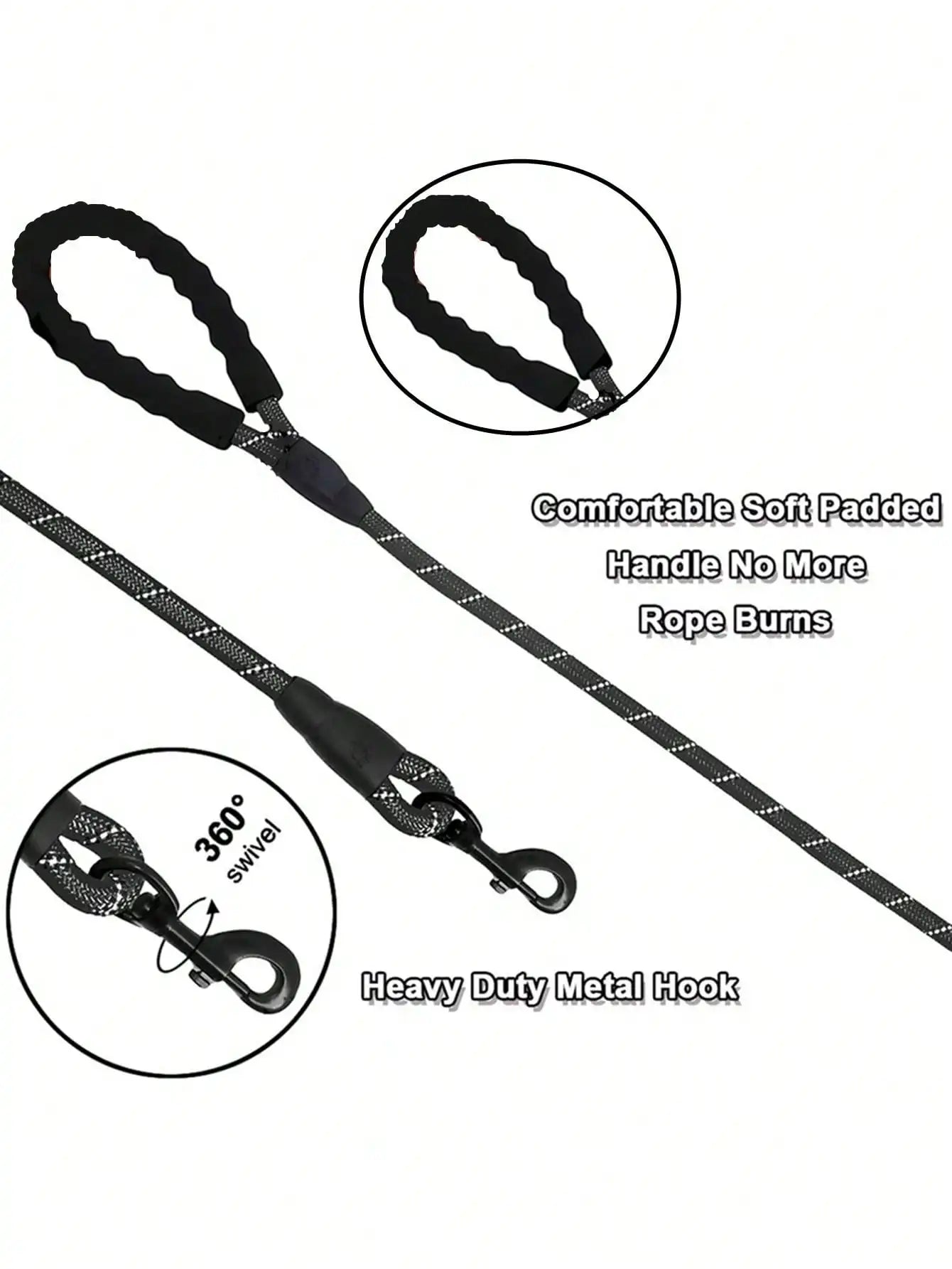 Furzori NightWalk reflective dog leash - product detail