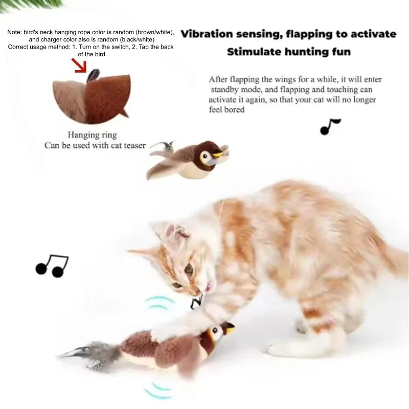 Furzori ChirpBird interactive flapping cat toy - product detail