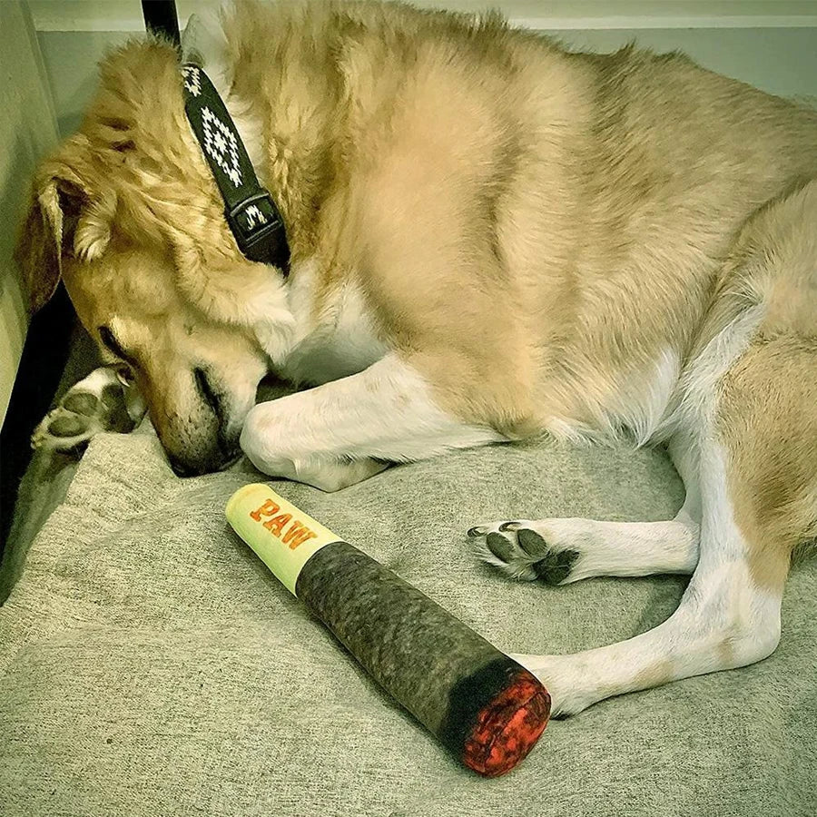 Furzori CigarChew squeaky plush dog toy - product detail