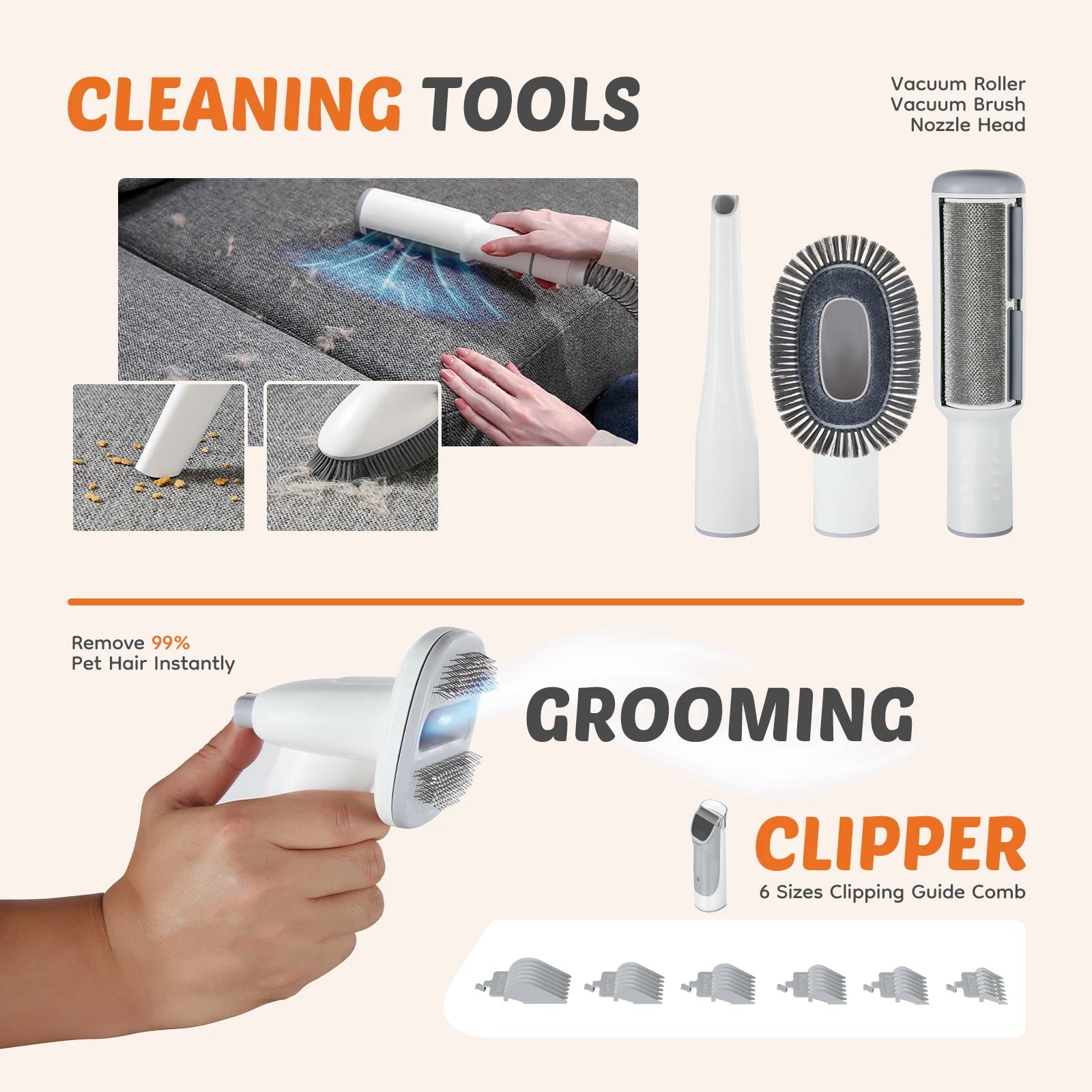 Furzori ProGroom 2.5L grooming vacuum kit - product detail