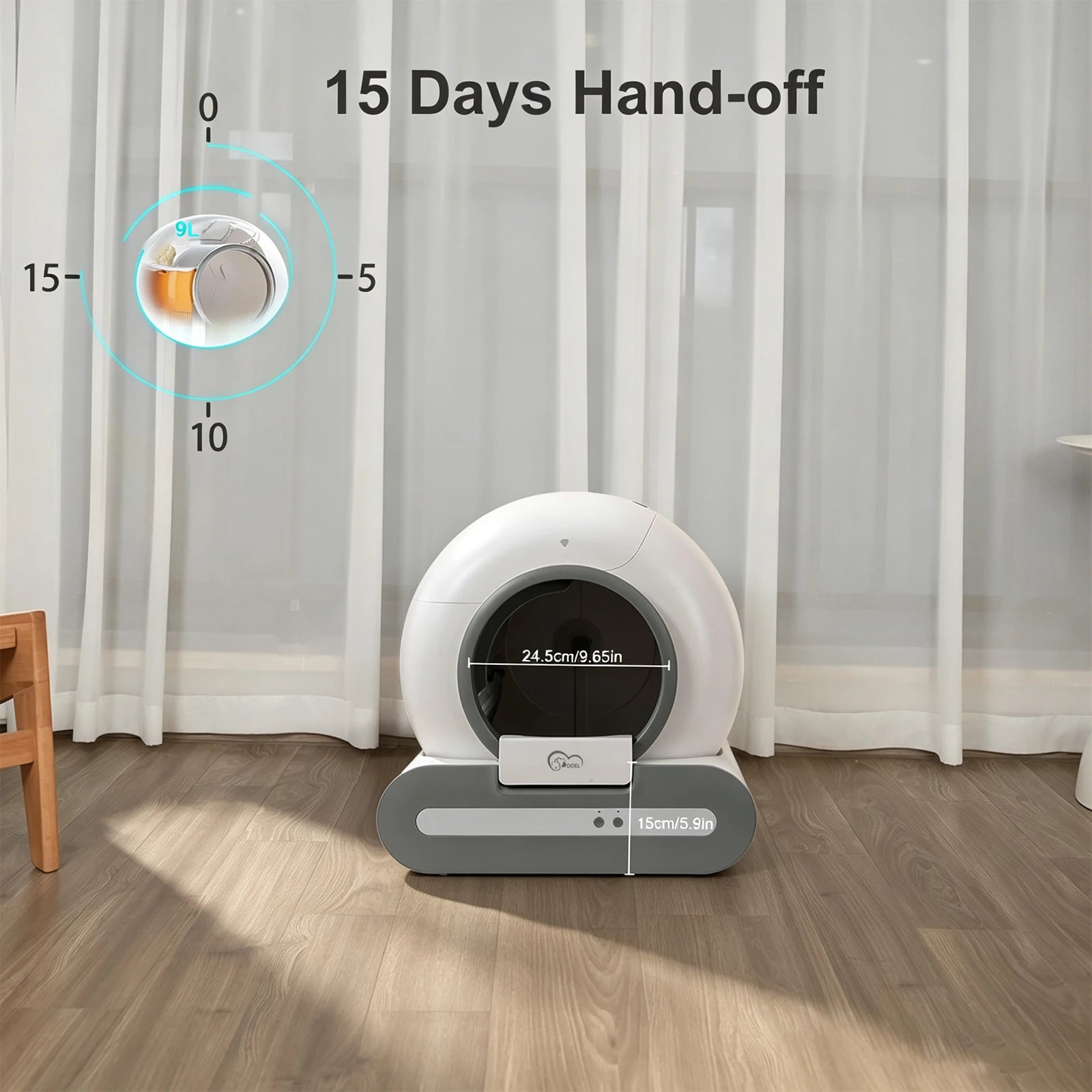 Furzori SmartLoo 65L self-cleaning litter box - product detail
