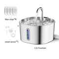Furzori PureFlow 2.2L stainless steel pet fountain - product detail