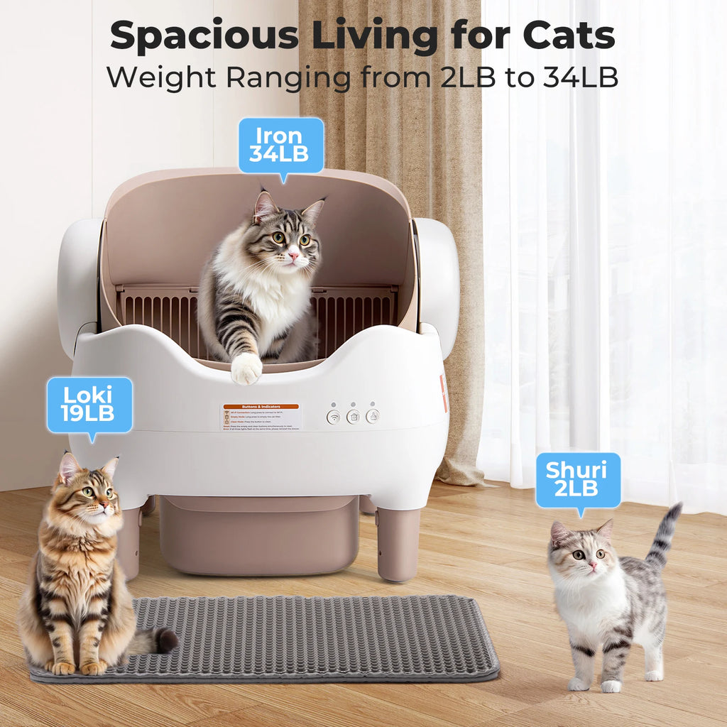 Furzori OpenClean smart self-cleaning litter box - product detail