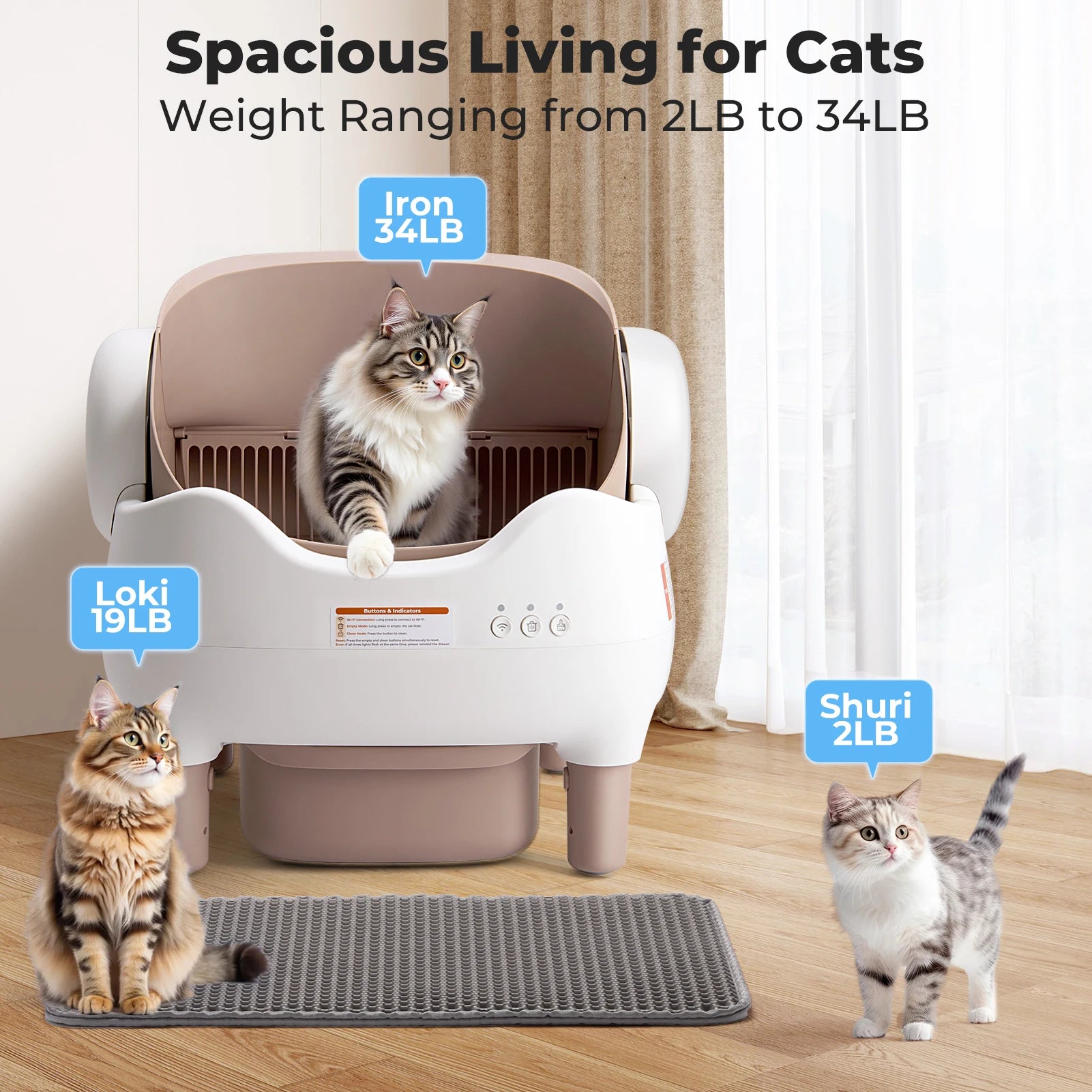 Furzori OpenClean smart self-cleaning litter box - product detail