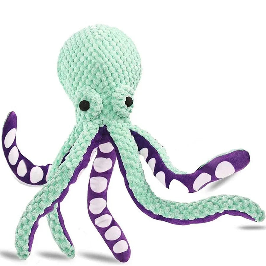 Furzori OctoPlay plush squeaky dog toy - product detail