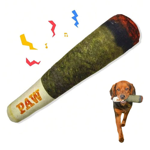 Furzori CigarChew squeaky plush dog toy
