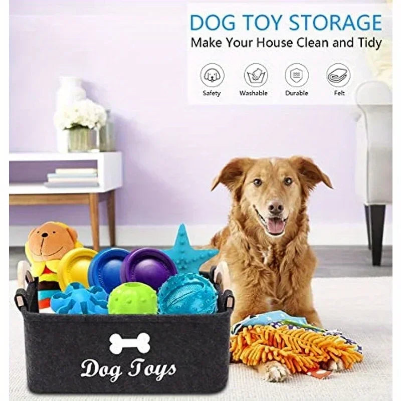 Furzori TidyPaws felt pet toy basket - product detail