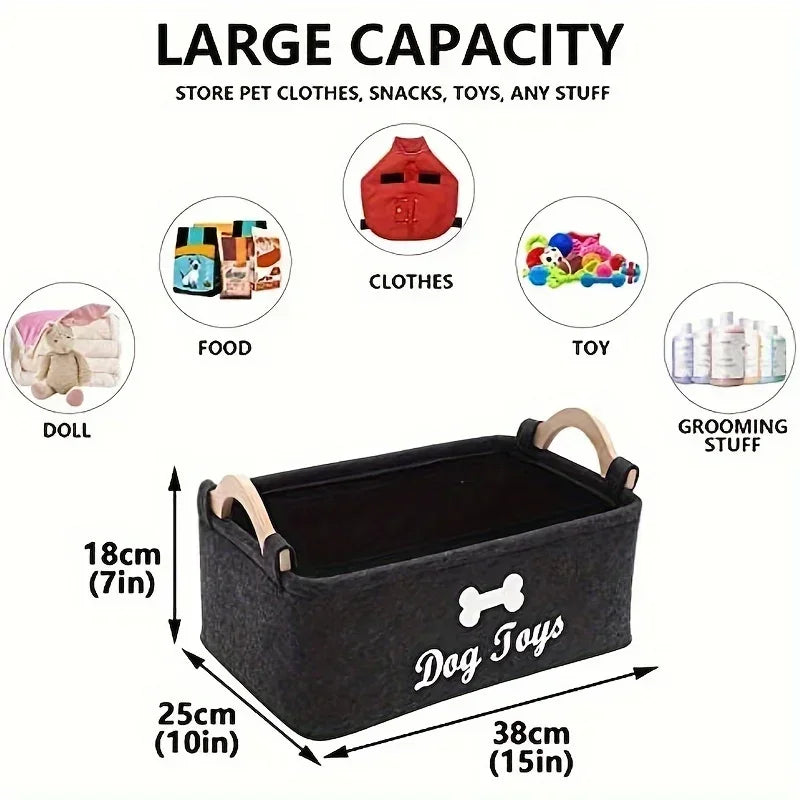 Furzori TidyPaws felt pet toy basket - product detail