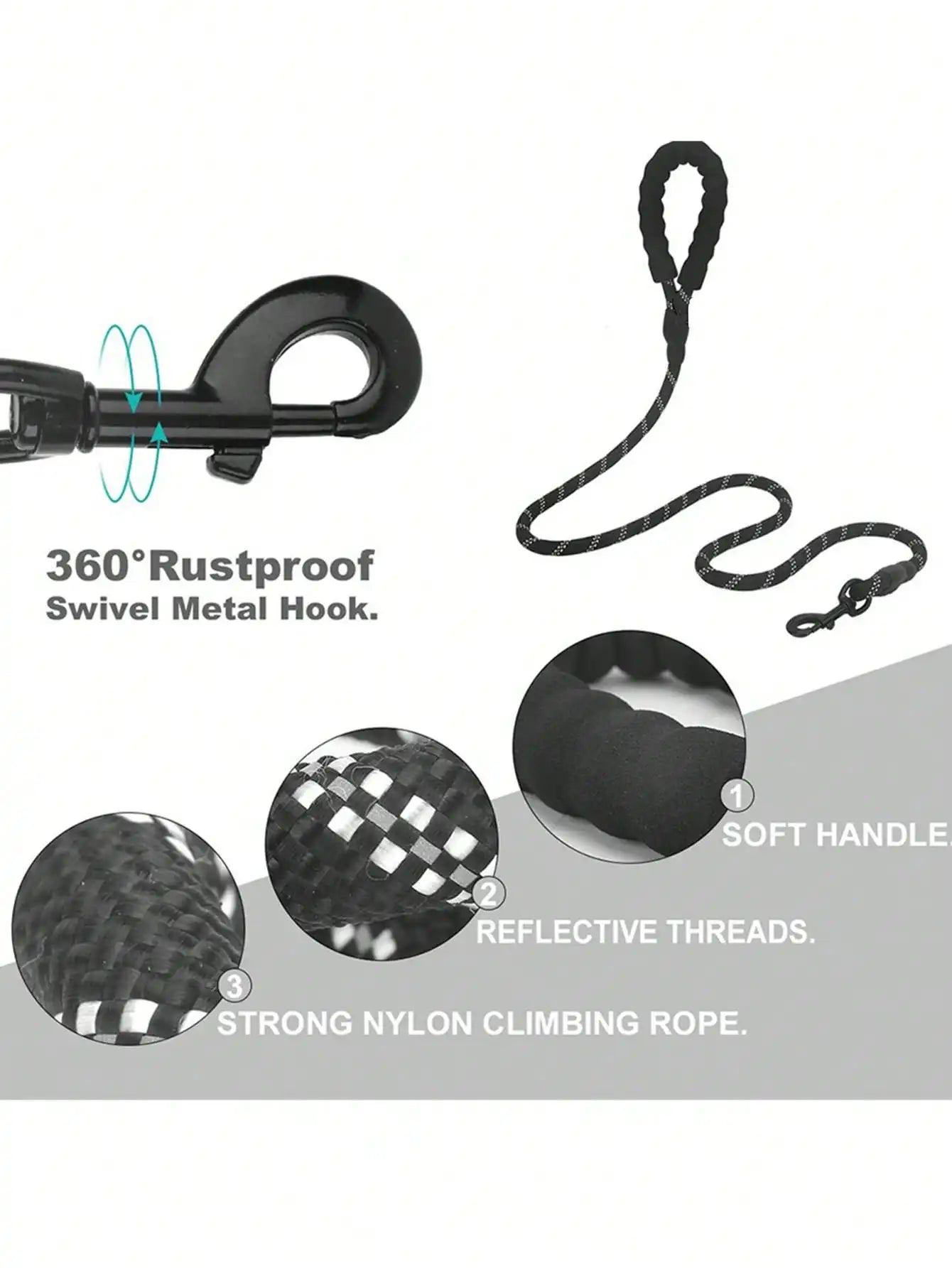 Furzori NightWalk reflective dog leash - product detail